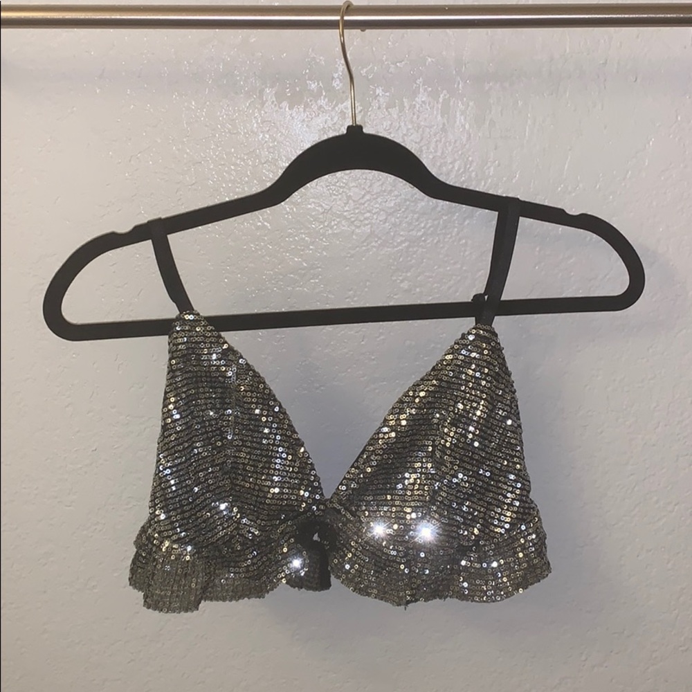 Sequined bralette top